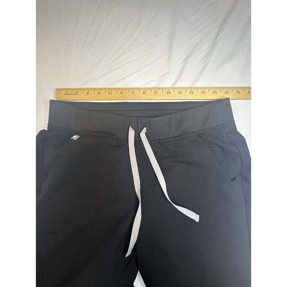 FIGS Pants Zamora Scrub Cargo Drawstring Tall Black MT - Picture 7 of 8